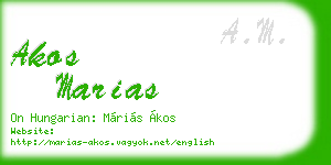 akos marias business card